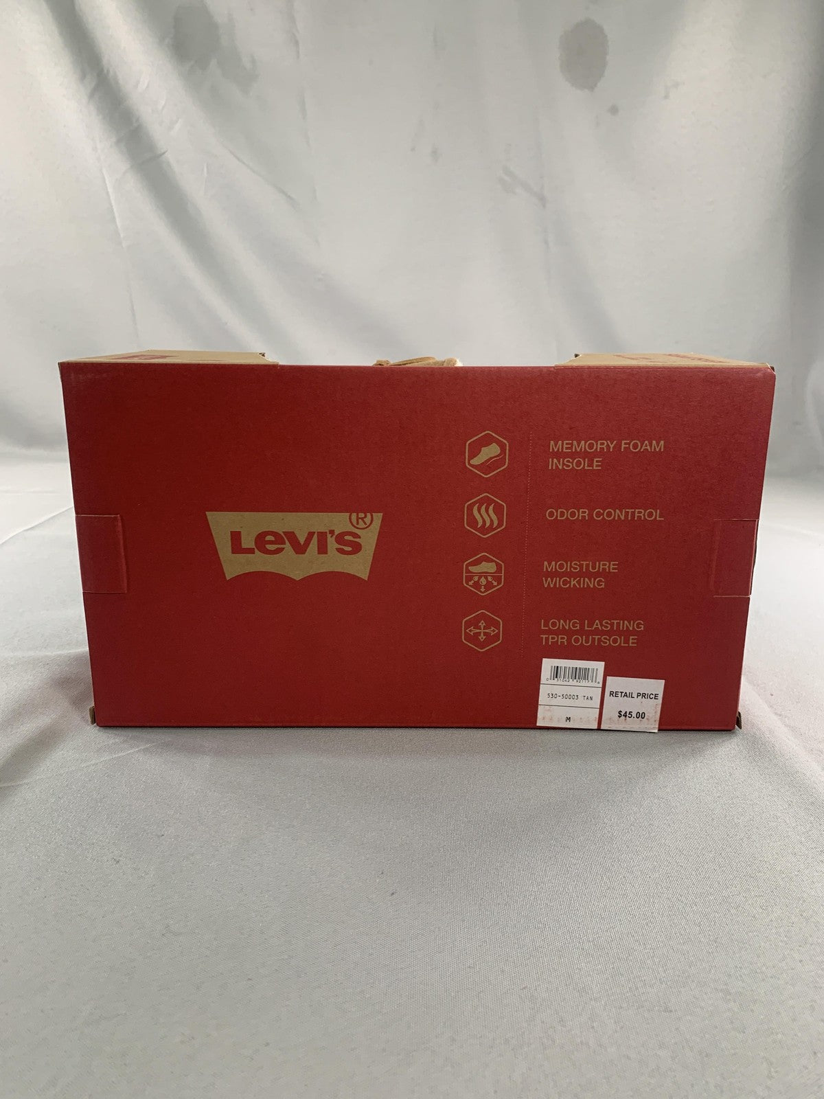 Levis Comfort Lite Moccasin Slippers Mens Size 8 5 Brown Memory Foam Shoes red