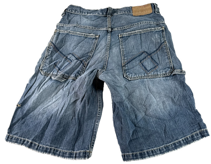 JNCO Denim Cargo Shorts Mens 32 Blue Carpenter Skater Baggy Y2K Jean Shorts