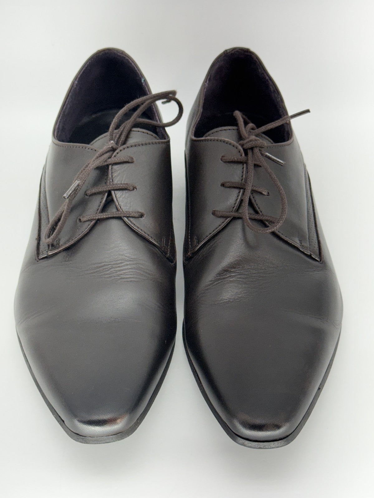 KG Kurt Geiger Dress 44 Shoes Mens 43 Brown Leather Slip On Loafers Made in Box