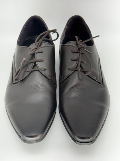 KG Kurt Geiger Dress 44 Shoes Mens 43 Brown Leather Slip On Loafers Made in Box