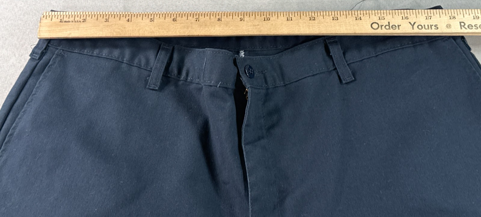 Dickies Work Pants Navy Blue Original Fit Uniform Chino 40x30 Straight Leg