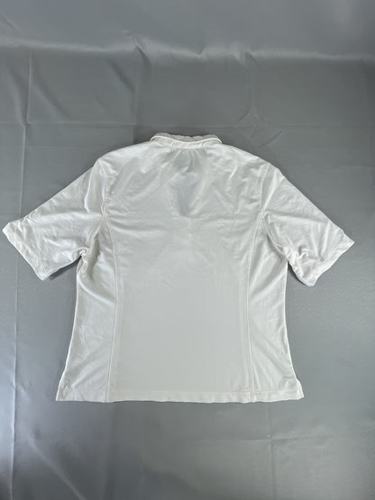 Monterey Club Shirt Womens Large Performance Golf Short Sleeve Crystal Button 92