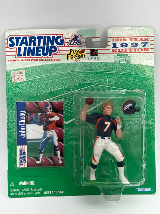 Starting Lineup 1997 John Elway Denver Broncos #7 QB Kenner 10th Year Figure