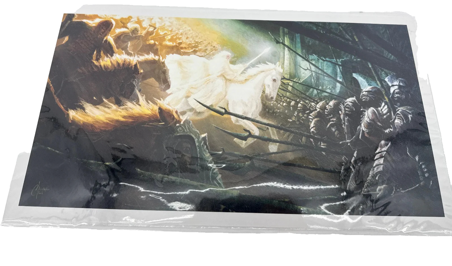 THAN0S INFINITY GAUNTLET 12 x18 ART PRINT SIGNED CHRISTOPHER Gandalf Helm s Dee