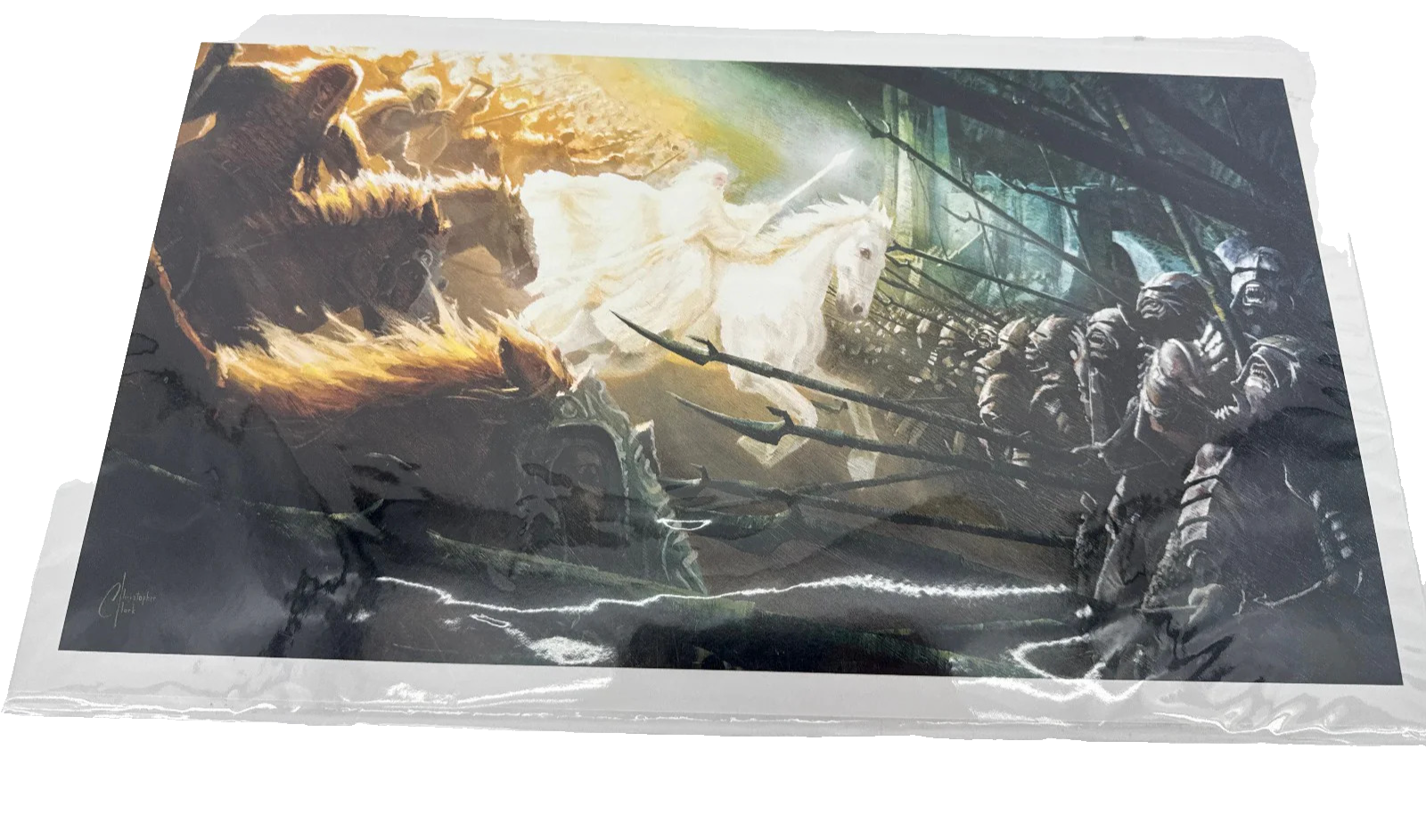 THAN0S INFINITY GAUNTLET 12 x18 ART PRINT SIGNED CHRISTOPHER Gandalf Helm s Dee