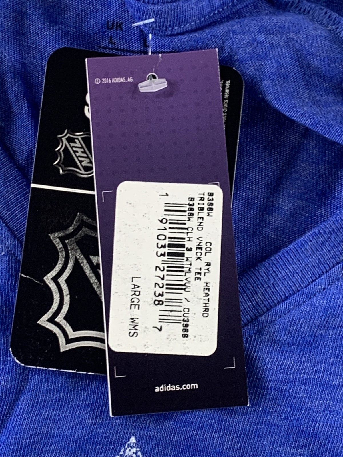 Toronto Maple Leafs Shirt Womens Large Blue NHL Hockey Adidas Tee T-Shirt New