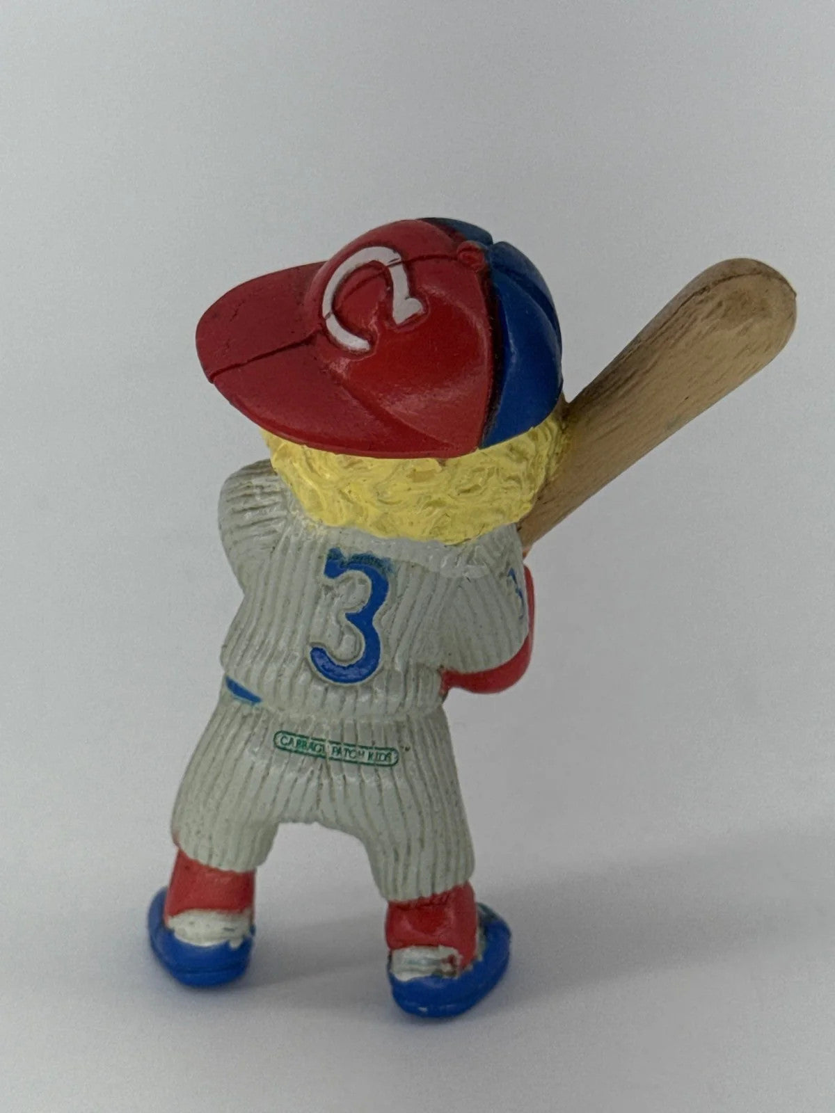 1984 Cabbage Patch Kids PVC Figurine Baseball Boy w/ Bat &amp; Baby Lot Apparel