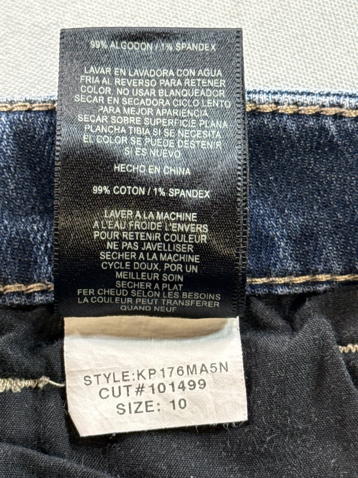 KUT Kloth KP176MA5N Jeans Womens 10 Blue Distressed Straight Leg Cotton Spandex