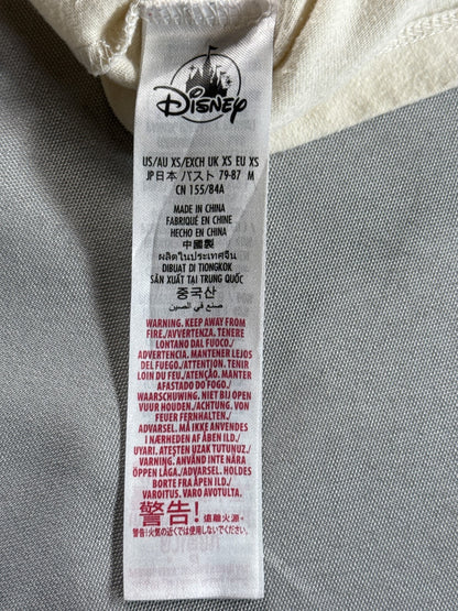 Disney Skull Dia de los Muertos Graphic Print Tee XS Beige Cotton Short Sleeve