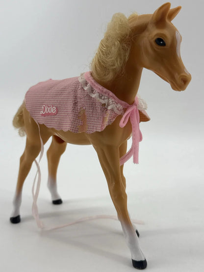 1983 Mattel Barbie Dream Horse DIXIE Palomino Foal w/ Blanket Apparel Clothing