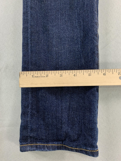 AG Adriano Goldschmied Stevie Slim Straight Jeans Womens 26R Blue Denim USA on