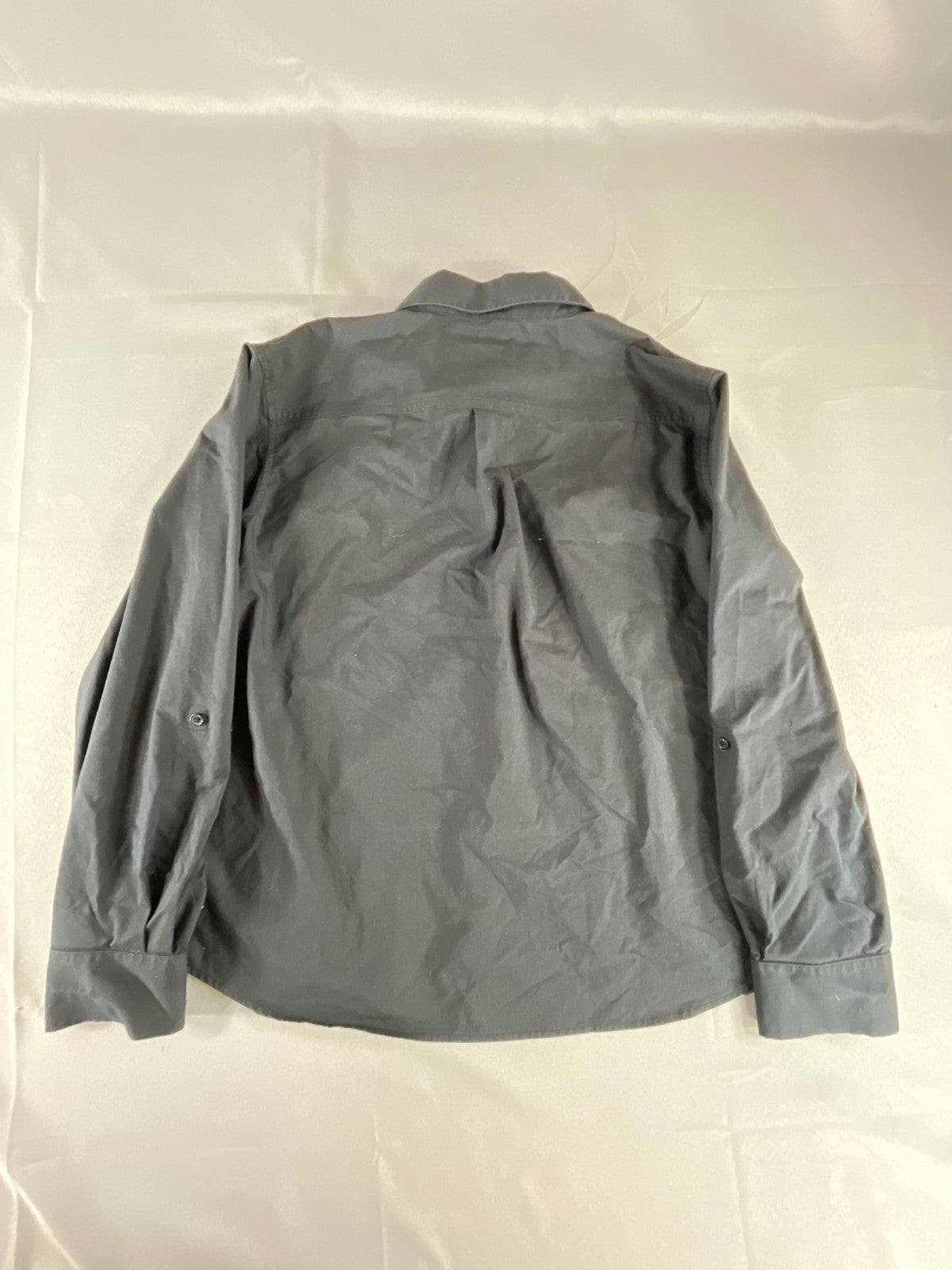 Chicos Shirt Womens Size 3 Black Button Down Long Sleeve Pockets Casual Top 67