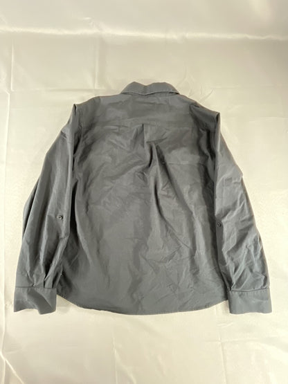 Chicos Shirt Womens Size 3 Black Button Down Long Sleeve Pockets Casual Top 67