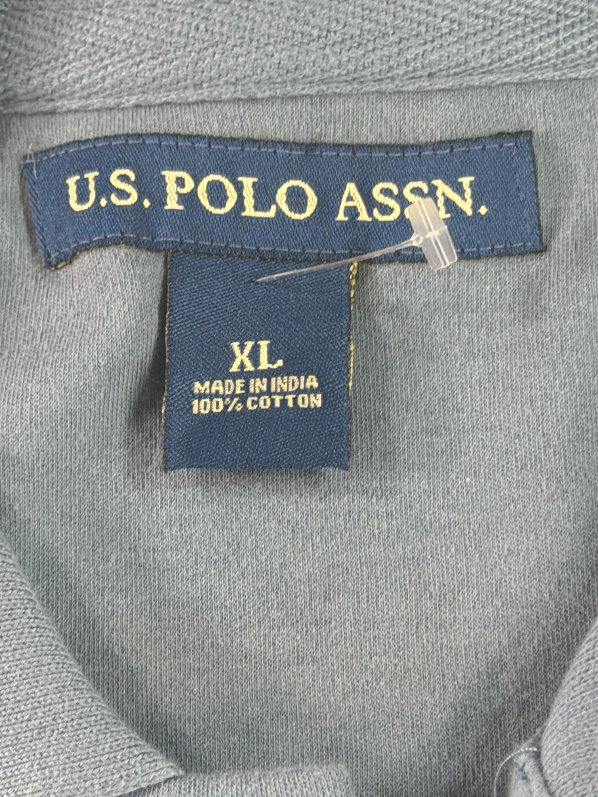 US Polo Assn Polo Shirt Mens XL Blue Gray Cotton Classic Logo Casual Preppy