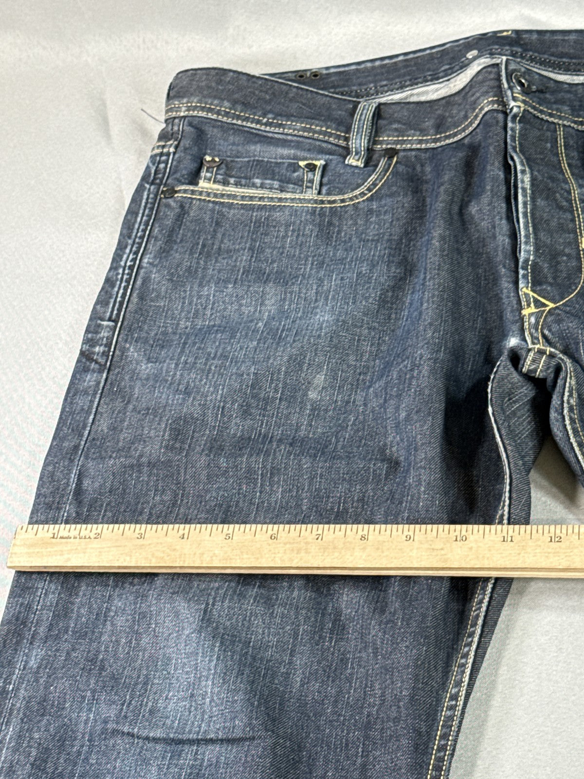 Diesel Straight Leg Jeans W36 L30 Blue 100% Cotton Mid Rise Pocket Button