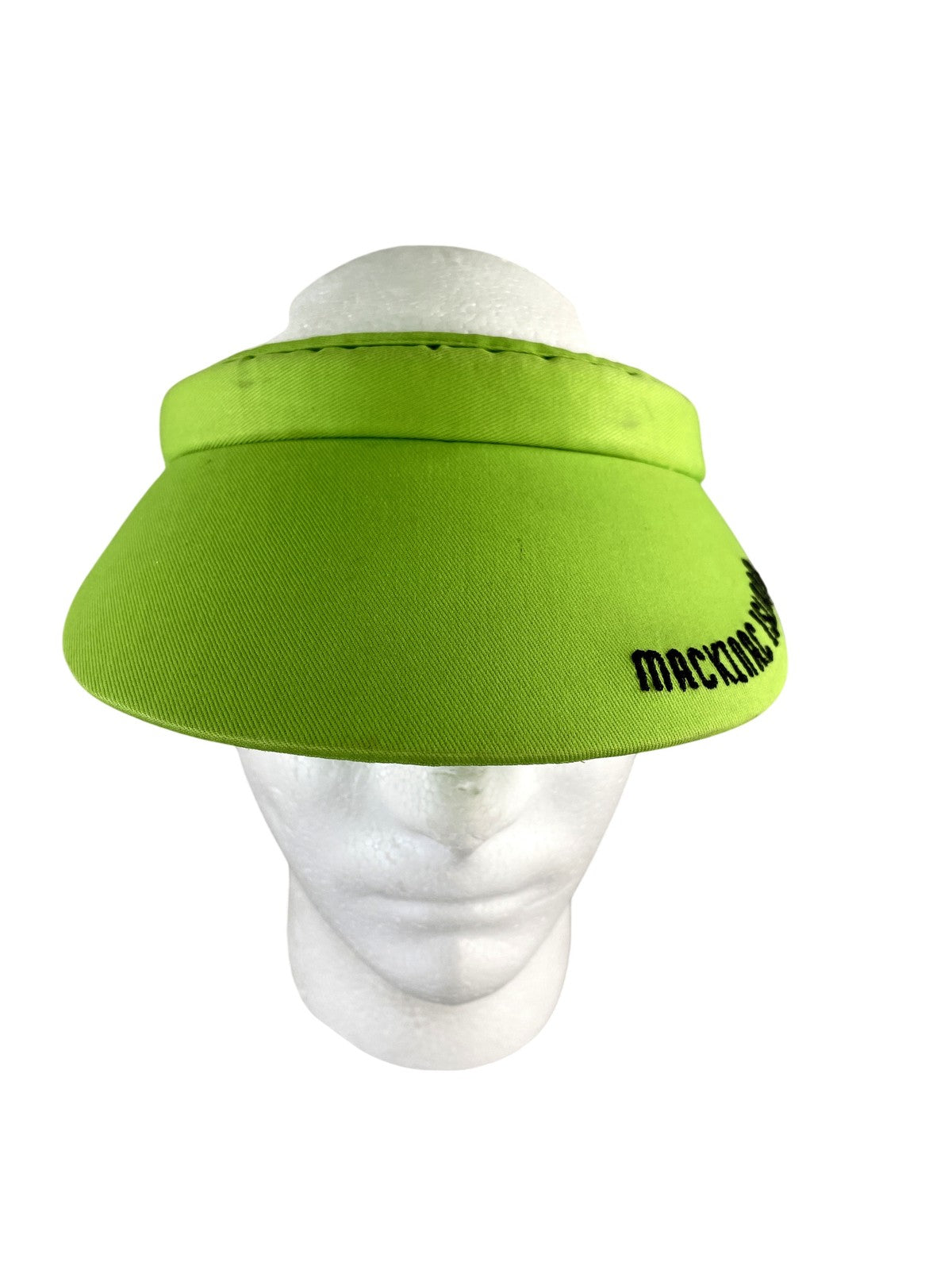 Mackinac Island Hat Cap Strap Back Neon Green Sun Visor Golf Athletic Mens Adult