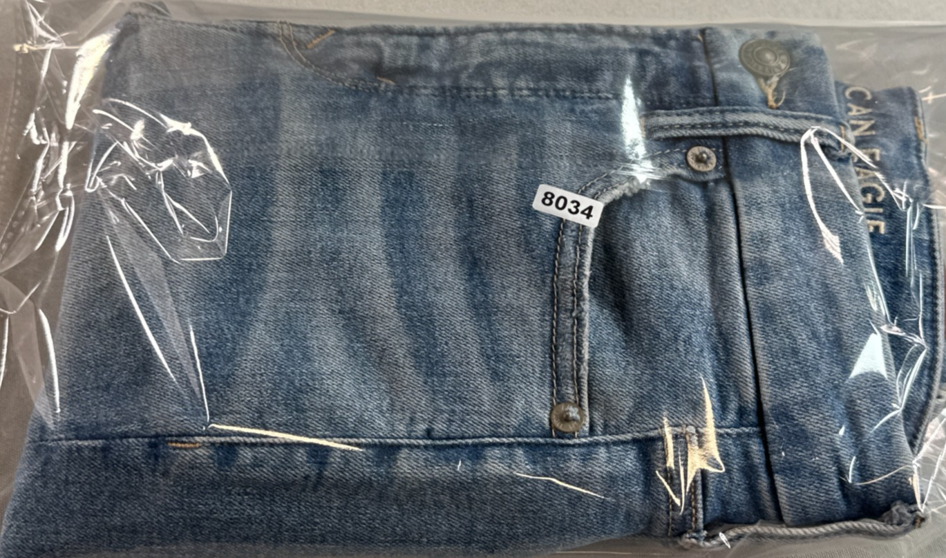 American Eagle Next Level Jegging Jeans 00 X-Short Distressed Raw Hem Blue