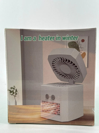 Mini Electric Heater Fan SGN-2203 Pink 2-in-1 Portable Quiet Desk Warmer Cooler