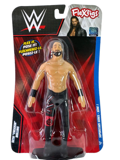 Mattel WWE FleXfigs Set 4 Cena Reigns Rollins Mysterio Action Figures kids NWT