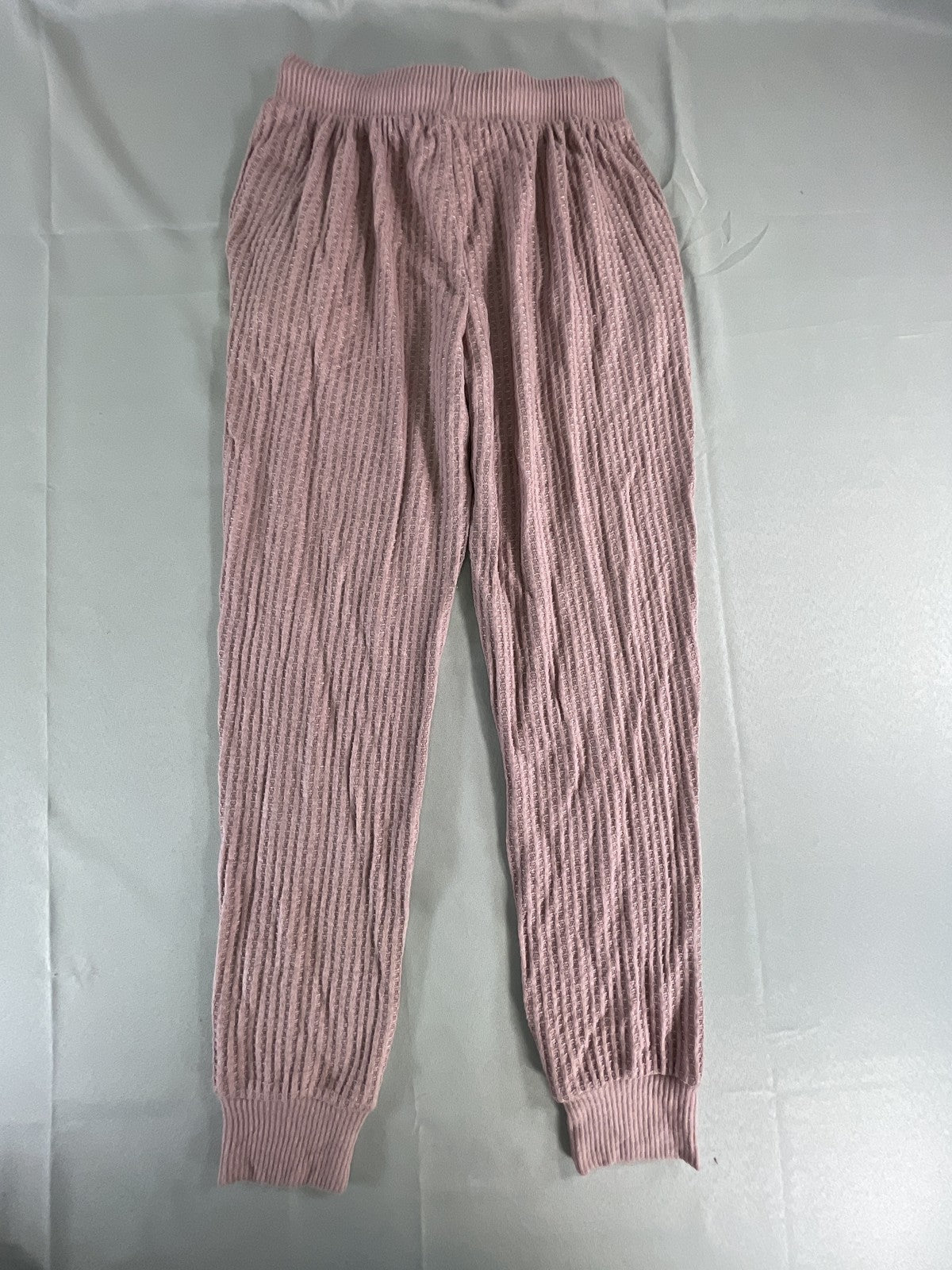 Cozie by Pink Rose Pants Womens Small Lilac Mauve Marled Waffle Knit Lounge