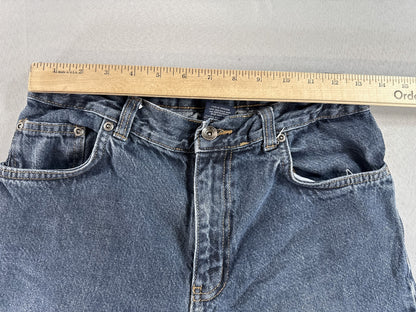 Faded Glory Straight Leg Jeans 16 Blue Distressed Cotton Organic Regular
