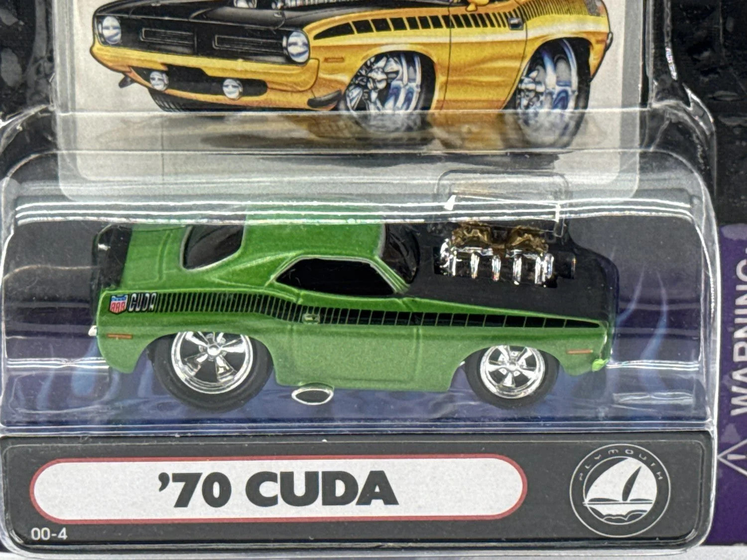 Muscle Machines 1970 Plymouth Cuda Green 1:64 Diecast Mopar Muscle Car New 164