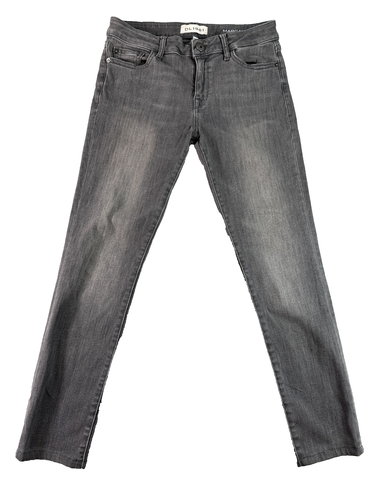 DL1961 Margaux Instasculpt Ankle Skinny Gray Stretch Jeans Women 28 Crop