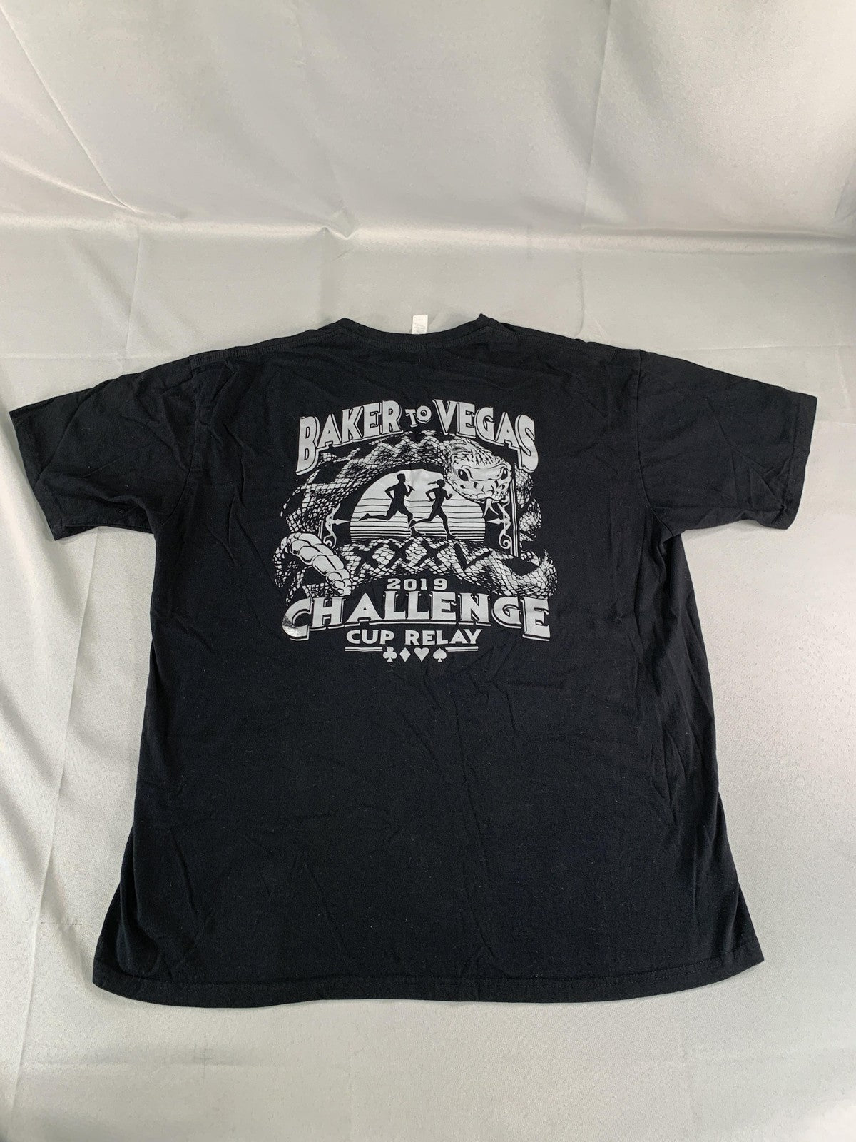 Baker to Vegas Shirt Mens 2XL Black 2019 Challenge Cup Relay LAPRAAC Running Tee
