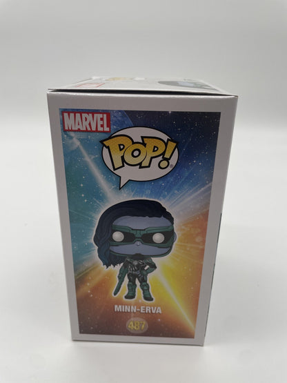 Funko Pop Captain Marvel Minn-Erva 487 2019 Summer Convention Vinyl Figure Blue