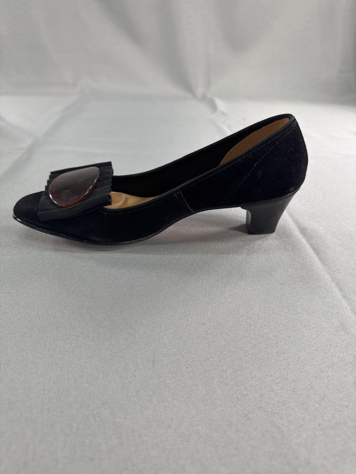 Vintage Elegantes by Rogers Shoes Womens Size 5.5M Black Kitten Heel USA 60s