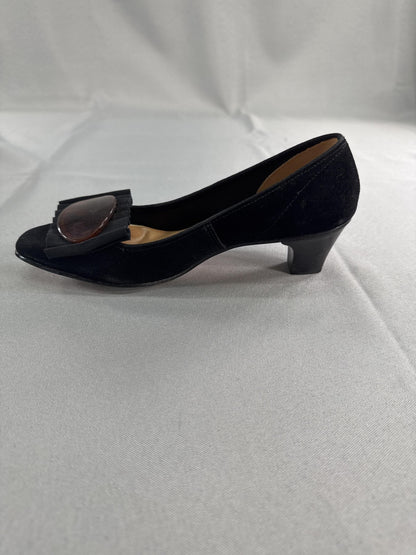 Vintage Elegantes by Rogers Shoes Womens Size 5.5M Black Kitten Heel USA 60s
