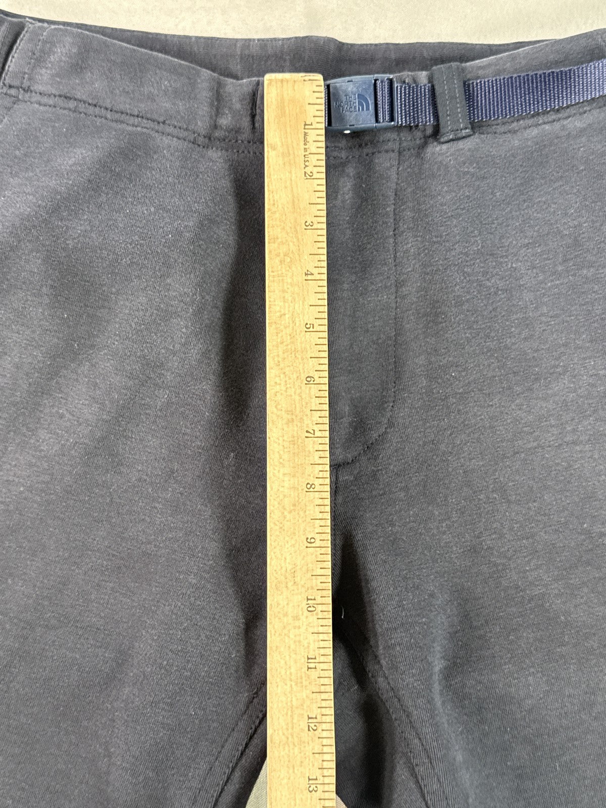 North Face Pants M Navy Cotton Blend Relaxed Fit Adjustable Belt Unisex Outdoor