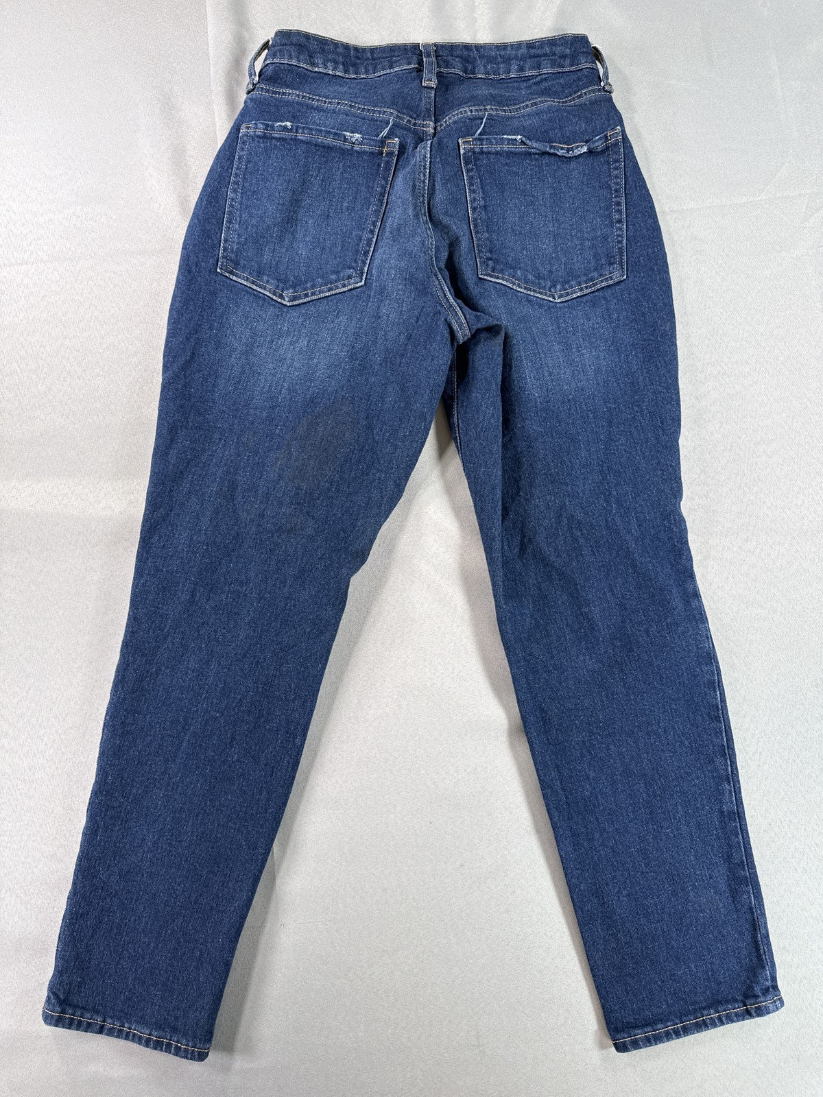 Old Navy Distressed Ripped Jeans Womens Blue Denim Mid Rise Skinny Stretch Rips