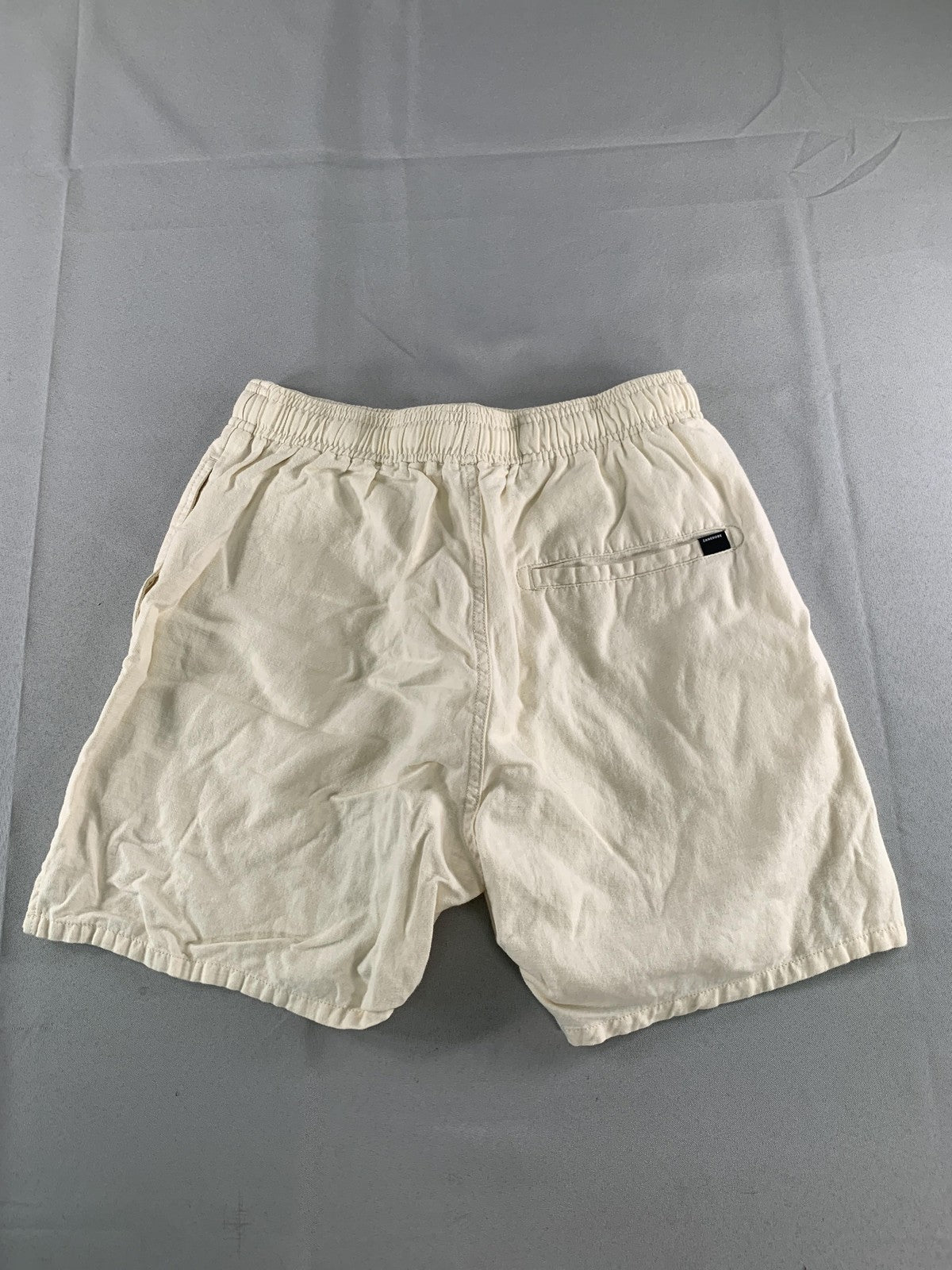 Zanerobe Shorts Mens 30 White Chino Elastic Waist Drawstring Casual Summer on