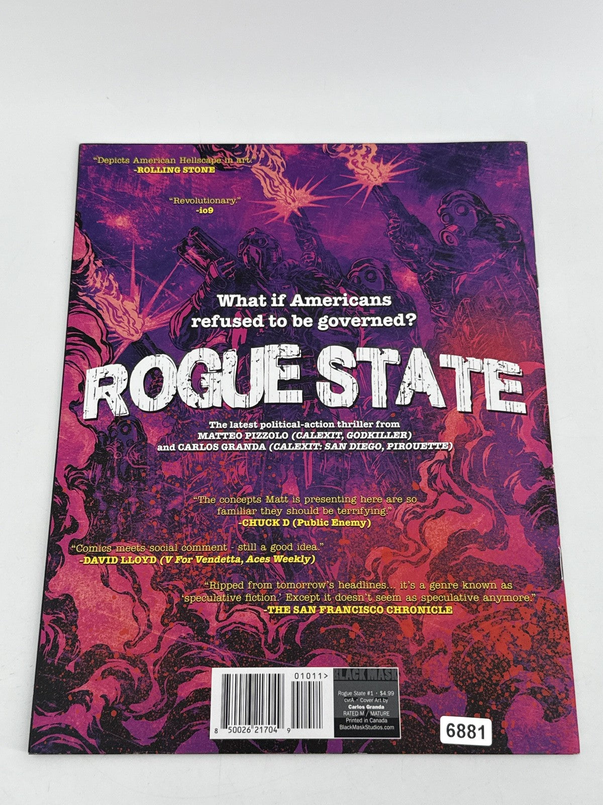Black Mask Studios Rogue State #1 Comic Book 9.2 NM- Pizzolo Granda Modern Age