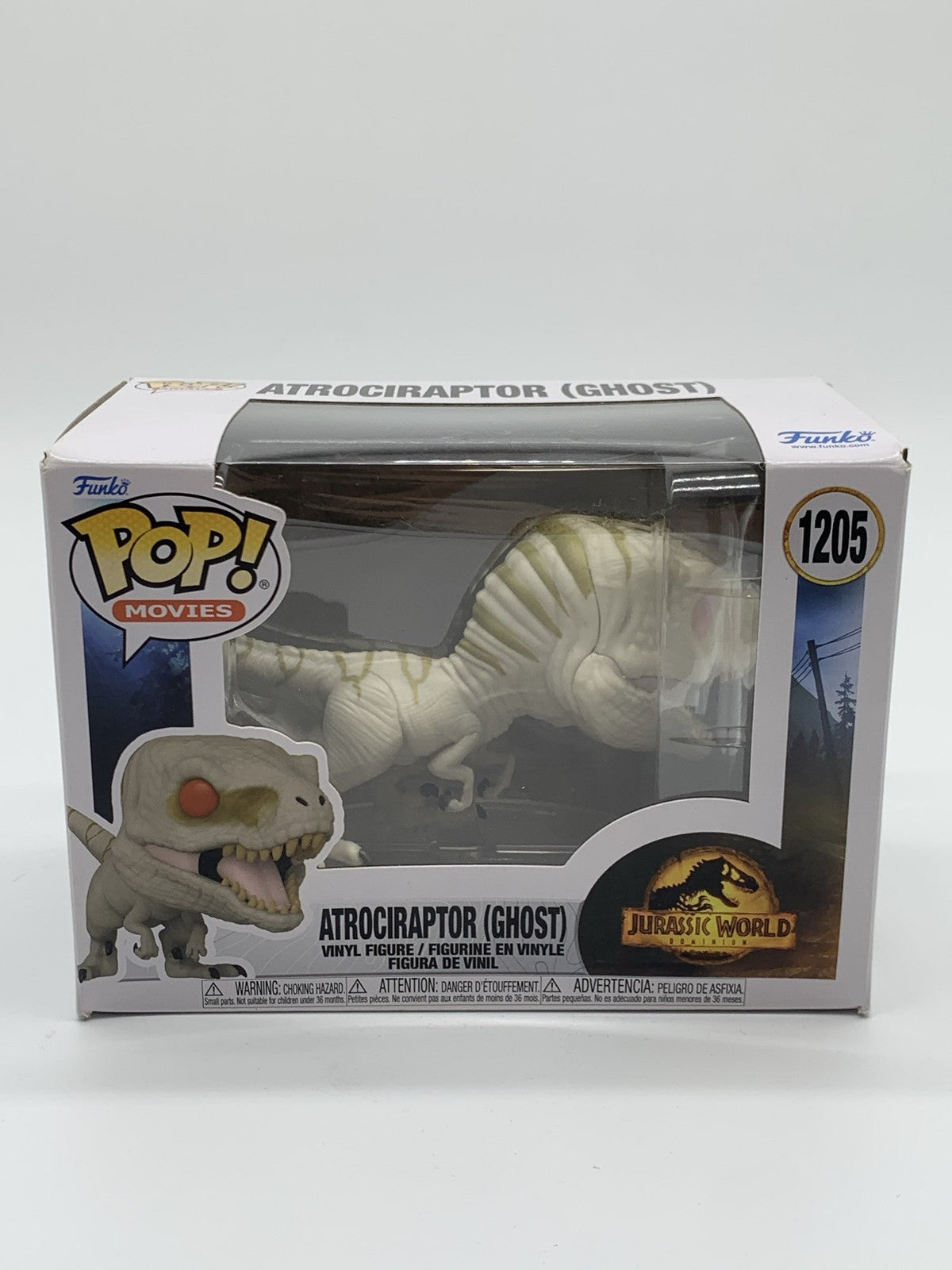Funko Pop Jurassic World Dominion Atrociraptor (Ghost) #1205 Vinyl Figure 6770