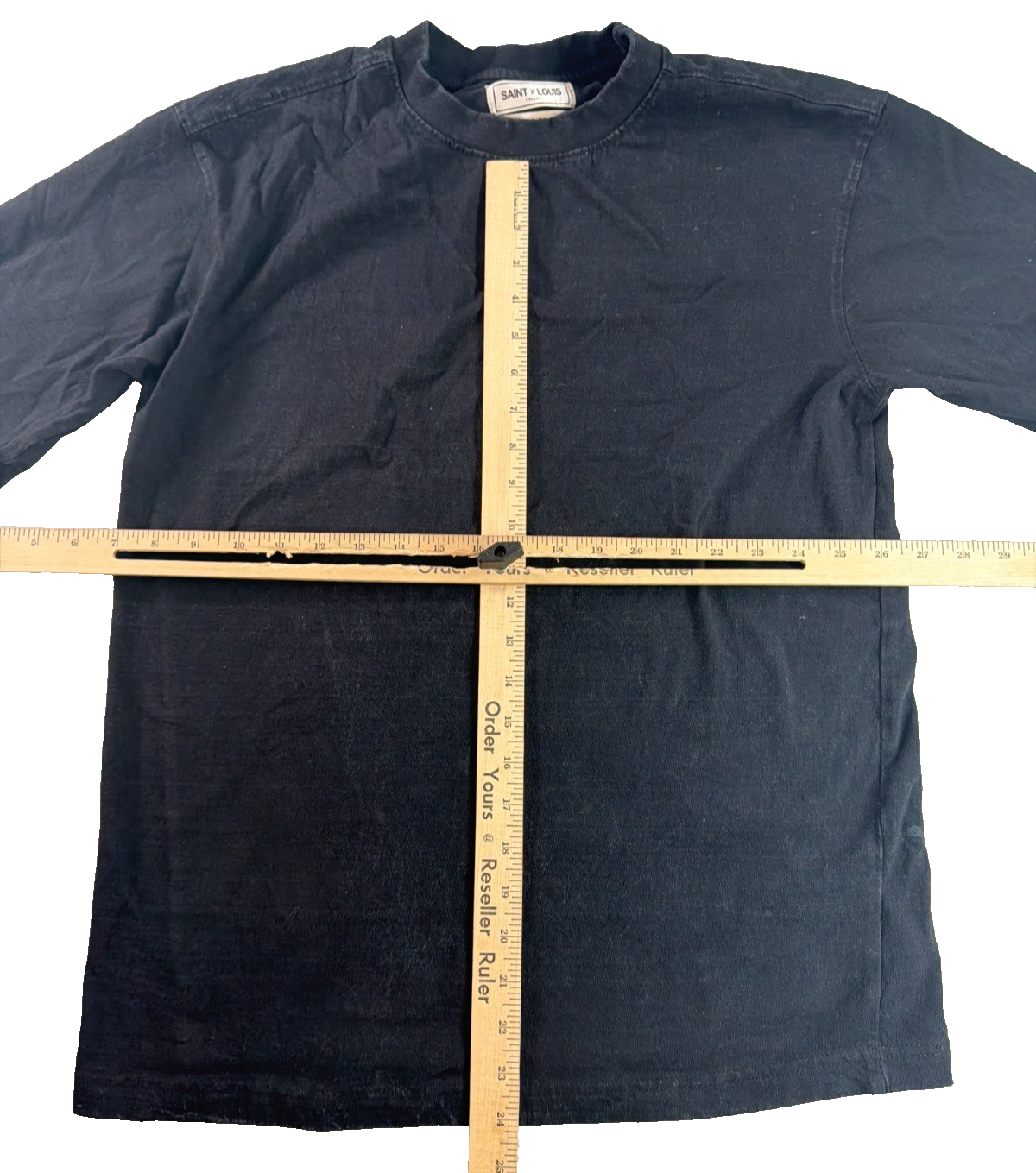 Saint x Louis Collab Mens Small Black Relaxed Boxy Fit Streetwear Oversized Tee