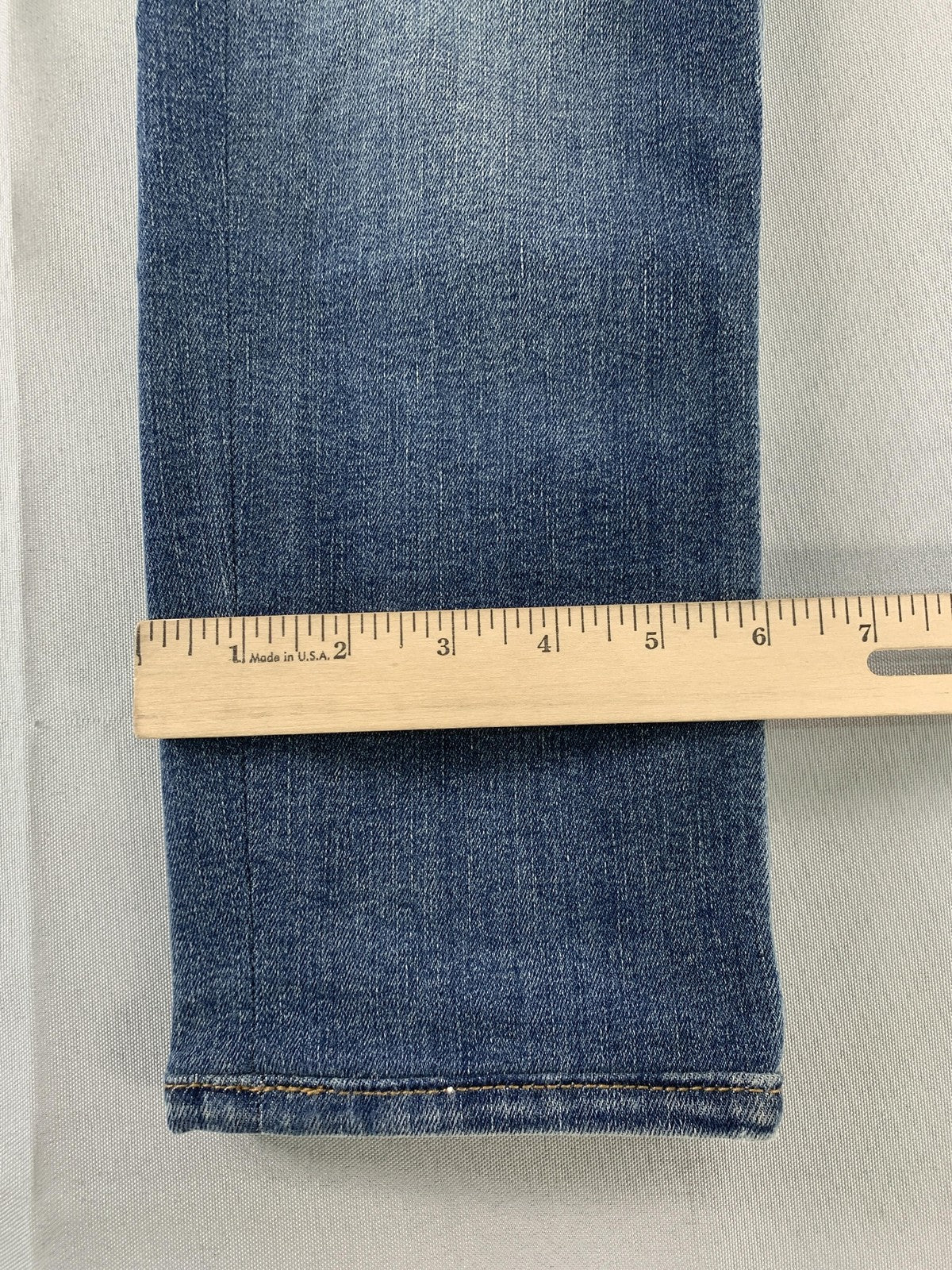7 For All Mankind Slimmy Jeans Mens 31x24 Blue Wash Denim Slim Straight Zip Fly