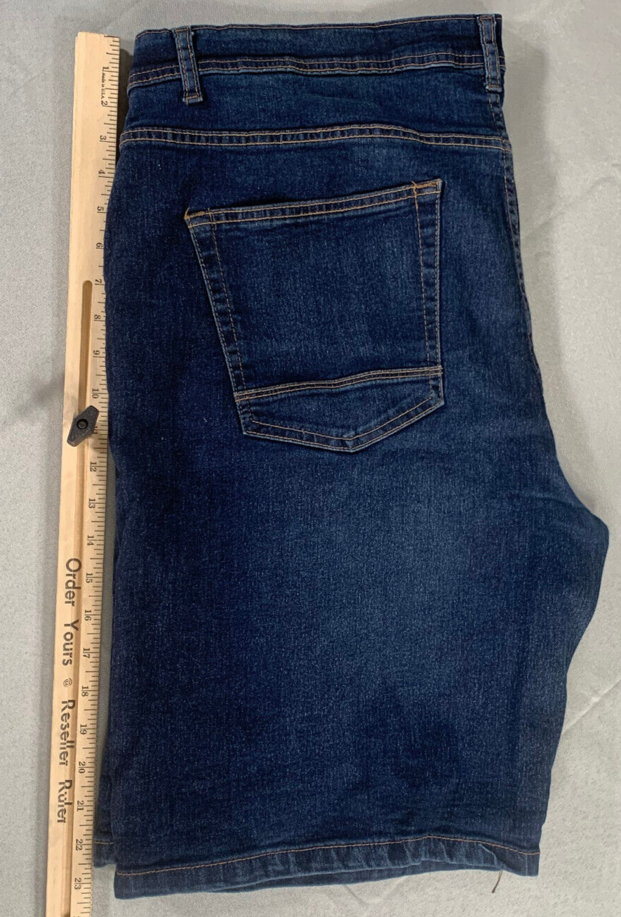 Beverly Hills Polo Club Jean Shorts Men’s 42 Blue Denim Baggy Fit Casual Zip Fly