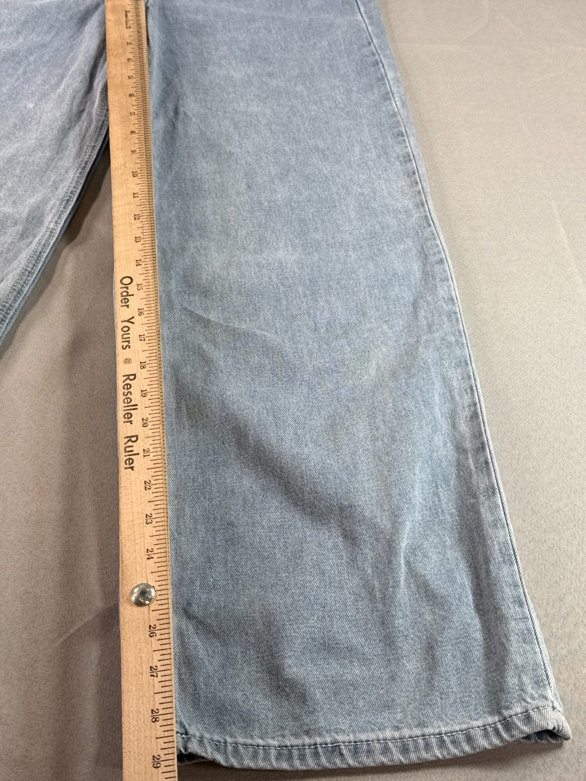 Air Space Lady S Wide Leg Jeans Light Wash High Rise Baggy Denim Y2K Boho