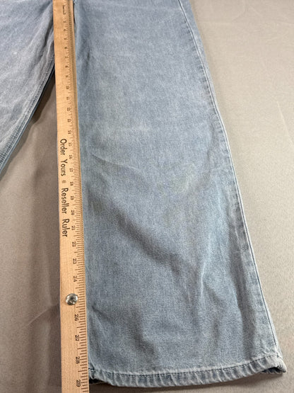 Air Space Lady S Wide Leg Jeans Light Wash High Rise Baggy Denim Y2K Boho