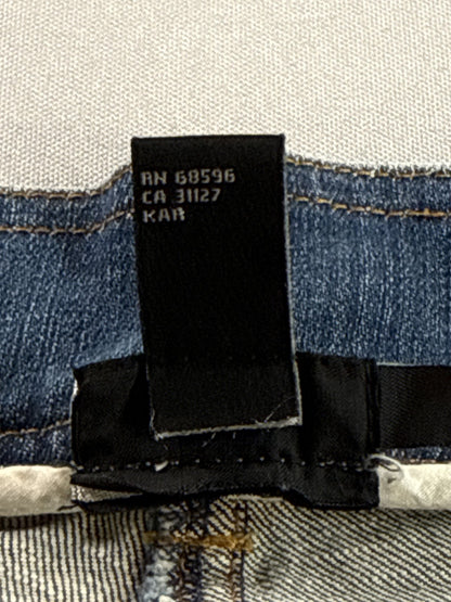 DKNY Straight Fit Jeans Womens 12 Blue Cotton Spandex Regular Mid Rise Denim Leg