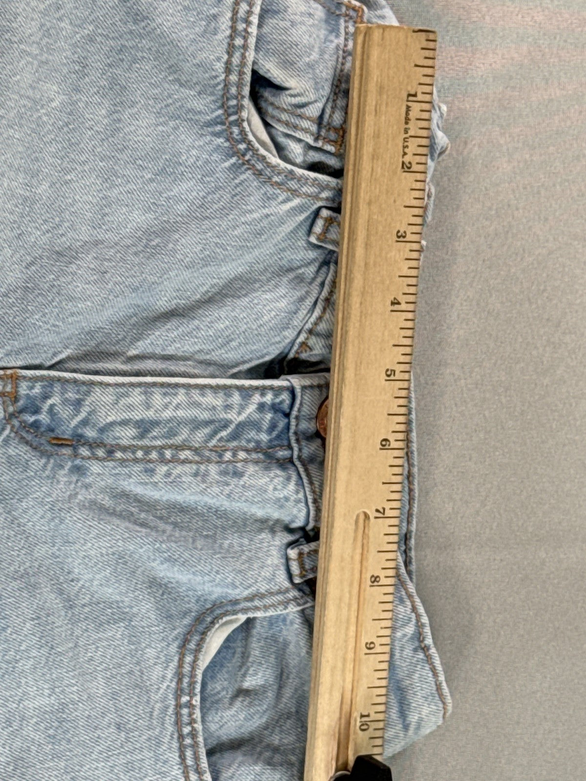Art class Wide Leg Jeans Womens 8 Light Wash 100% Cotton Distressed Vintage
