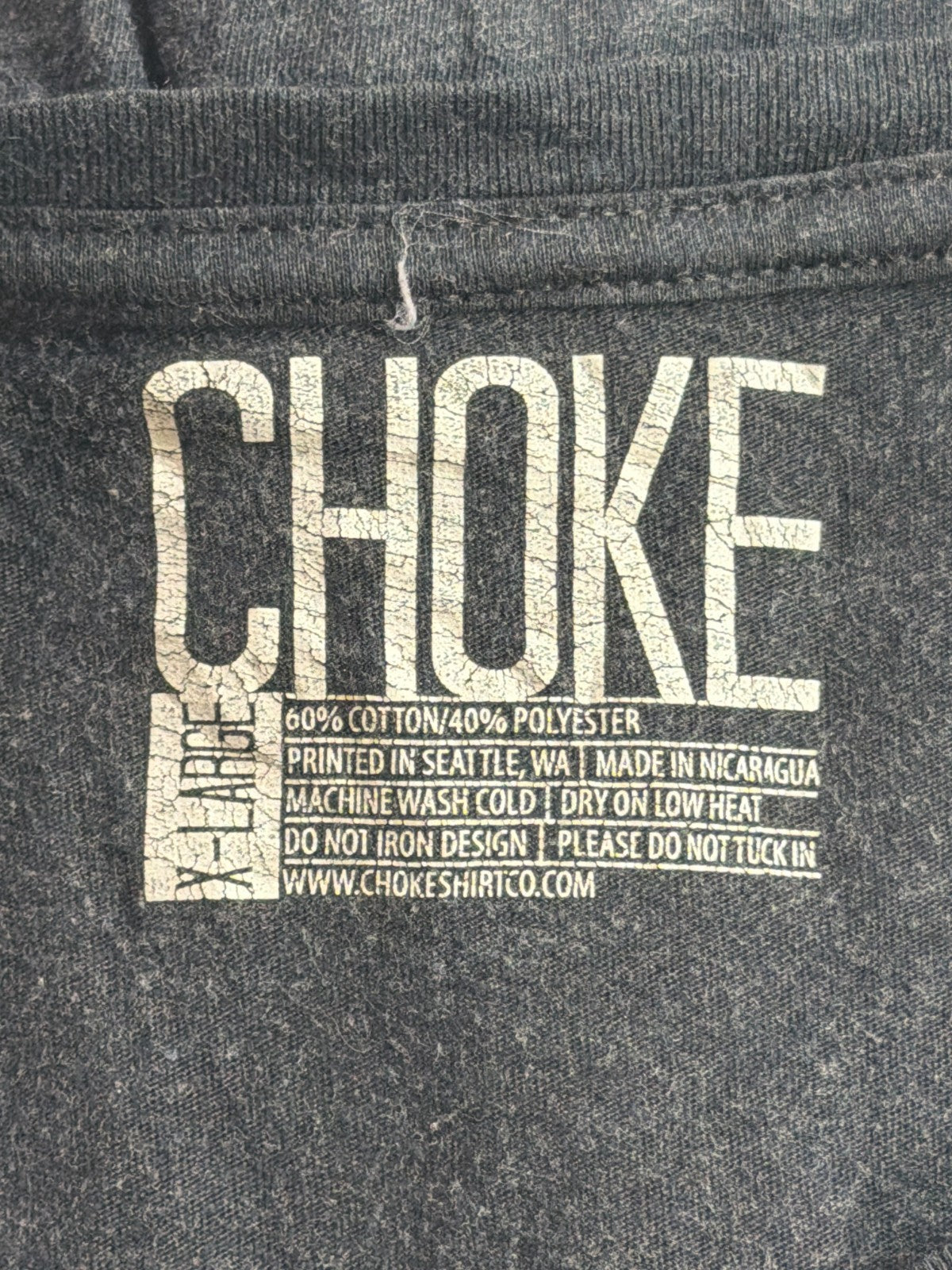 Choke Raven Graphic T Shirt Black Womens Small Bird Goth Grunge Cotton Tee NWT