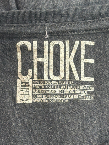 Choke Raven Graphic T Shirt Black Womens Small Bird Goth Grunge Cotton Tee NWT