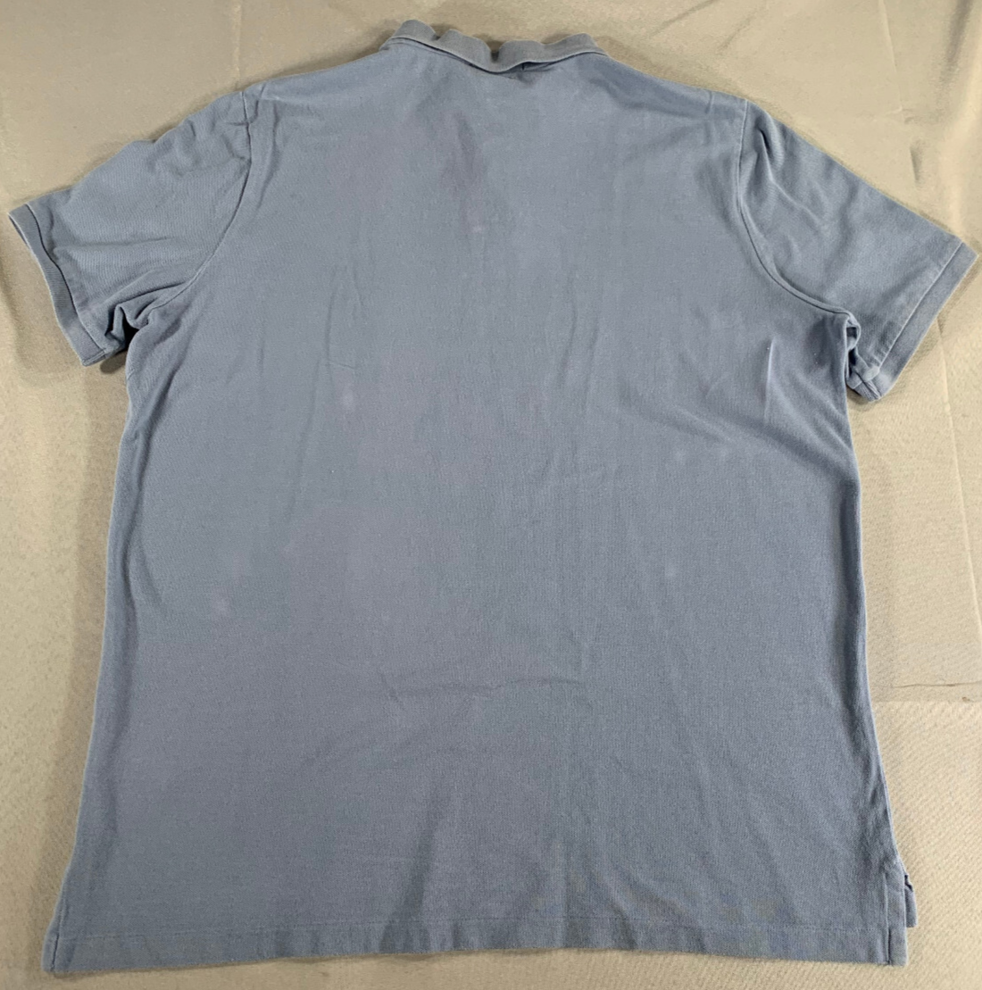 Polo Ralph Lauren XL Blue Polo Shirt Classic Fit Pink Pony Logo Mens Cotton Tee