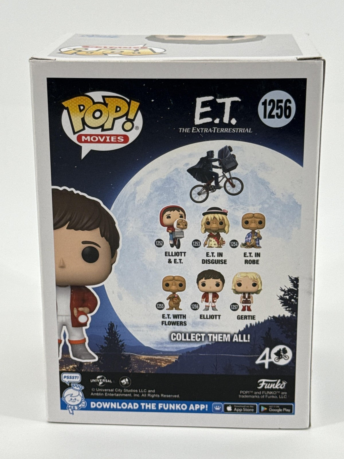 Funko Pop Movies E.T. Elliott 1256 Figure Vinyl Boxed 40th Anniversary White NWT