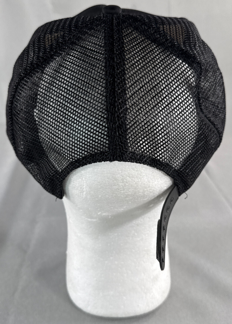 Vintage AHS Miami Vice Lottery Trucker Hat Black Mesh Cap Taiwan 80s M-L Snapbac