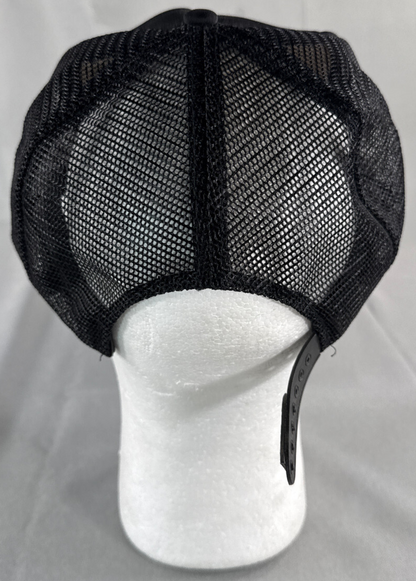 Vintage AHS Miami Vice Lottery Trucker Hat Black Mesh Cap Taiwan 80s M-L Snapbac