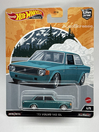 Hot AutoStrasse '73 Wheels Volvo 142 GL Die cast Car Teal Metal Real